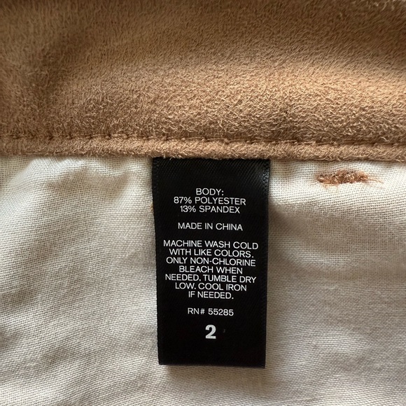 Express Tan Faux Suede Mini Skirt, size 2 - Picture 6 of 6